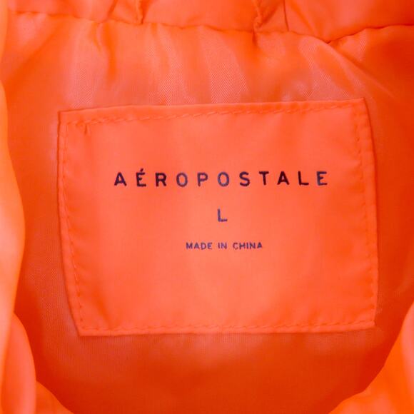 Aeropostale Women's Peach Pink Puffer Vest Large Sleeveless Jacket Large - Picture 4 of 5